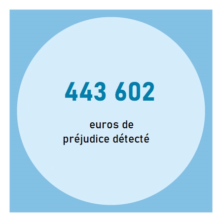 443 602 euros de préjudice détecté.